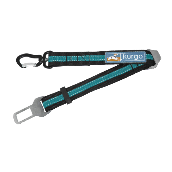 Kurgo Direct to Seatbelt Swivel Tether - Black/Blue