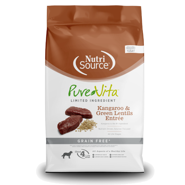 Nutrisource PureVita Kangaroo&Green Lentils Entrée  Grain Free 1.8 Kg