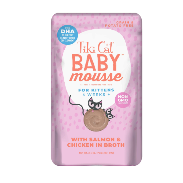 Tiki Cat Baby Mousse With Salmon and Chicken In Broth Pouch