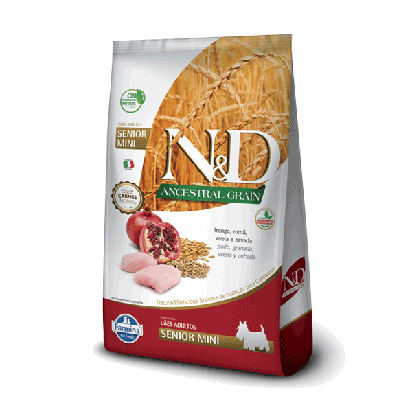 N&D Ancestral Can Frango Senior Mini 2.5Kg