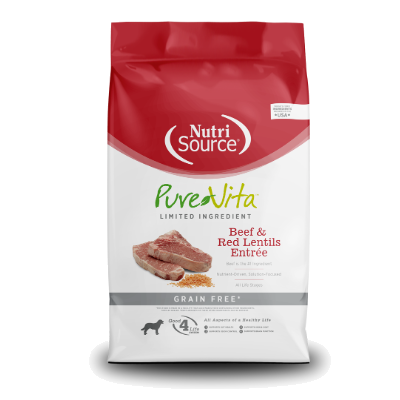 Nutrisource PureVita Beef and Red Grain Free 11.36kg