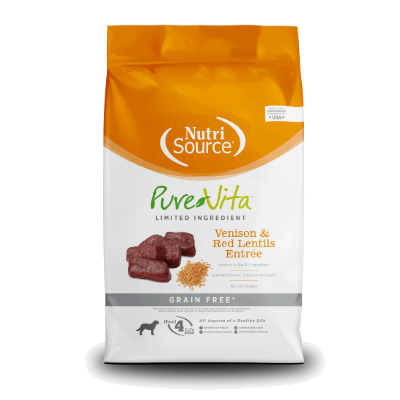 Nutrisource PureVita Venison&Red Lentils Entrée Grain Free 1,8Kg