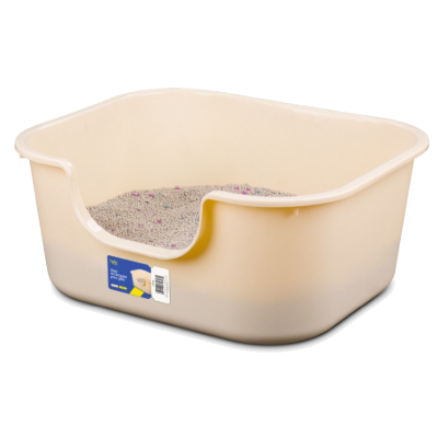 Hola Pets Litera Abierta Rectangular  Crema Grande