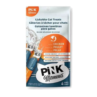Pink Moments Snacks Saludables Para Gato Pollo 4 unds