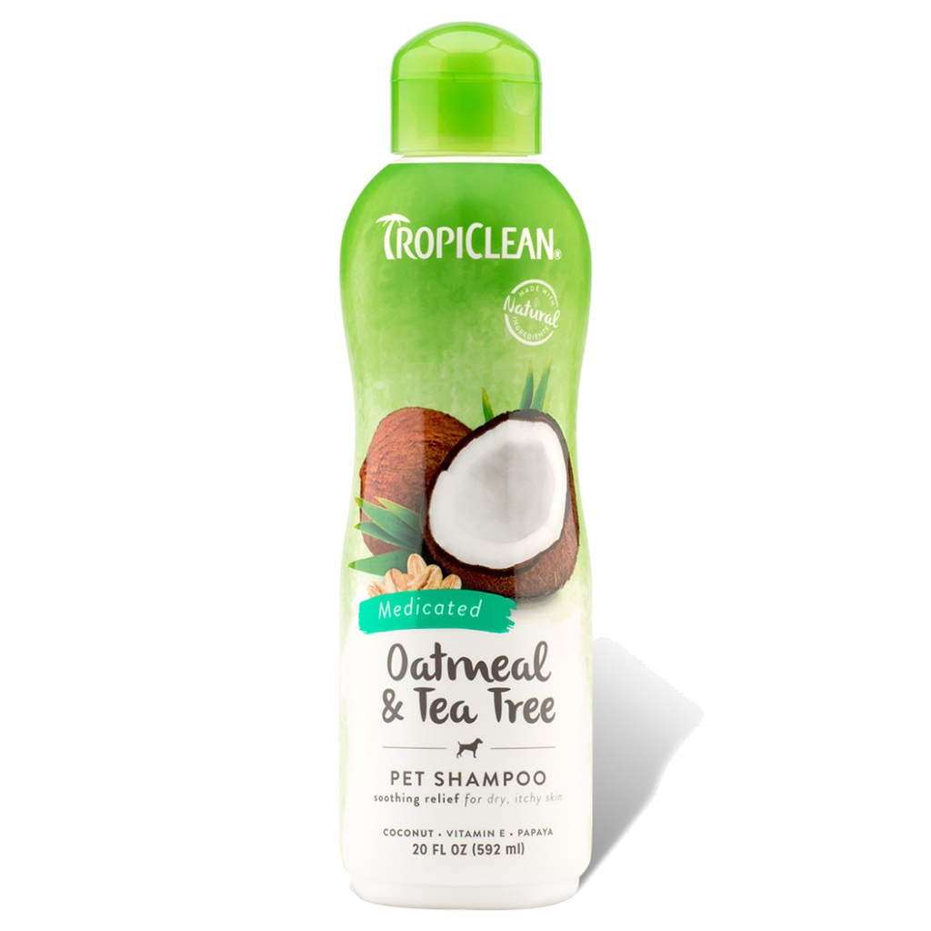 Tropiclean Oatmeal & Tea Tree Medicated Itch Relief Pet Shampoo - 592 ml