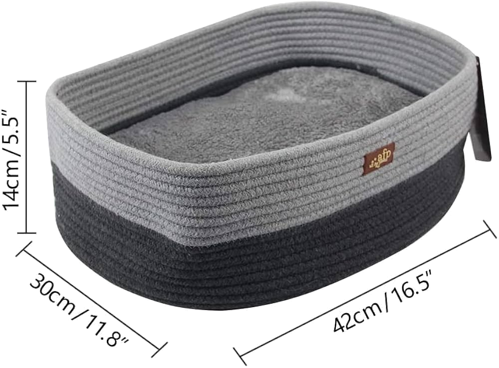 Cama Ovalada Para Gatos Gris