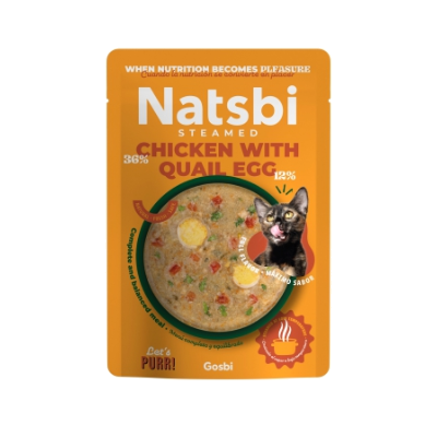 NATSBI CAT STEAMED CHICKEN WITH QUAIL EGG 80 g