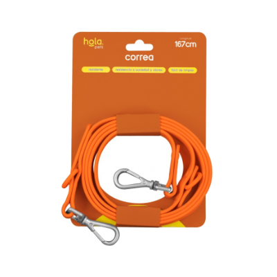 Hola Pets -Correa 1,67m- Naranja