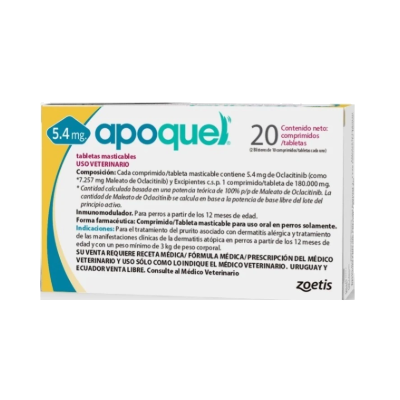 Zoetis Apoquel Masticable 5.4mg (Por blíster)