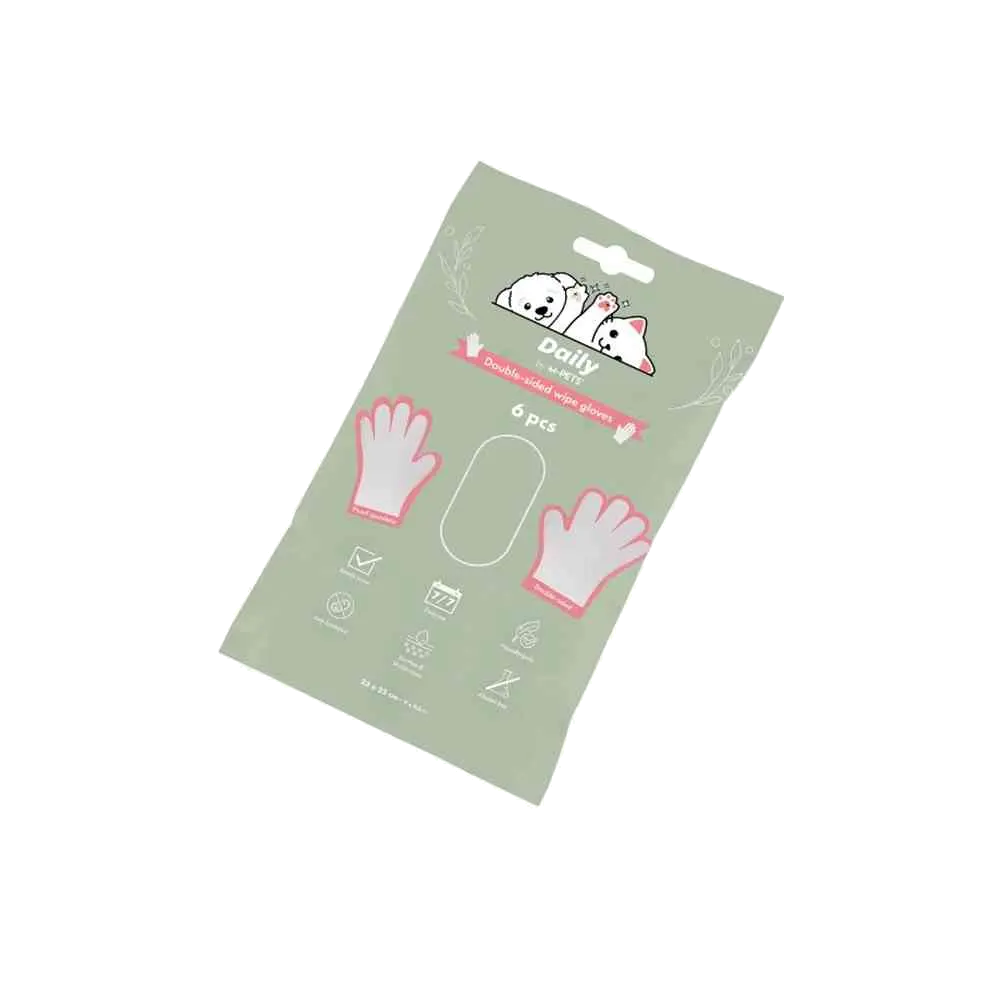 M-Pets Guante De Limpieza Diario 6uds 23x25cm