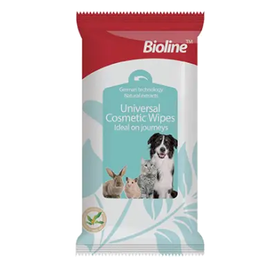 Bioline -Toallas Húmedas Para Mascotas 