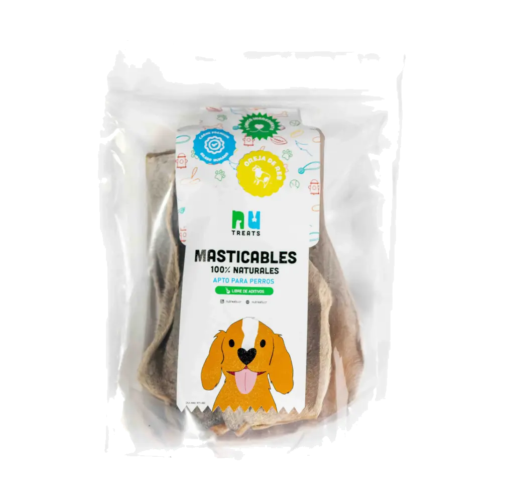 Nu Treats 4u Masticables - Oreja de res con pelo