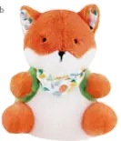 GiGwi 'Plush Friendz'Fox BackpackWith Squeaker & Crinkle Paper inside