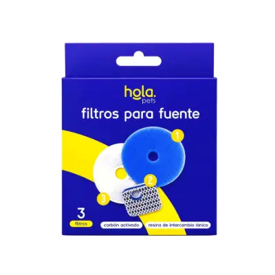Hola Pets - Filtros Para Fuente De Acero Inoxidable 3 Uds 