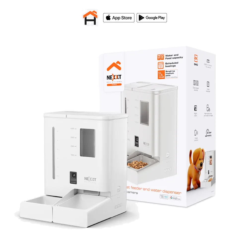 Nexxt Home NHA-P710 Smart Pet Feeder And Water Dispe.