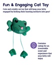 Outward Hound Toss 'N Dangle Frog Catnip Cat Toy, Green
