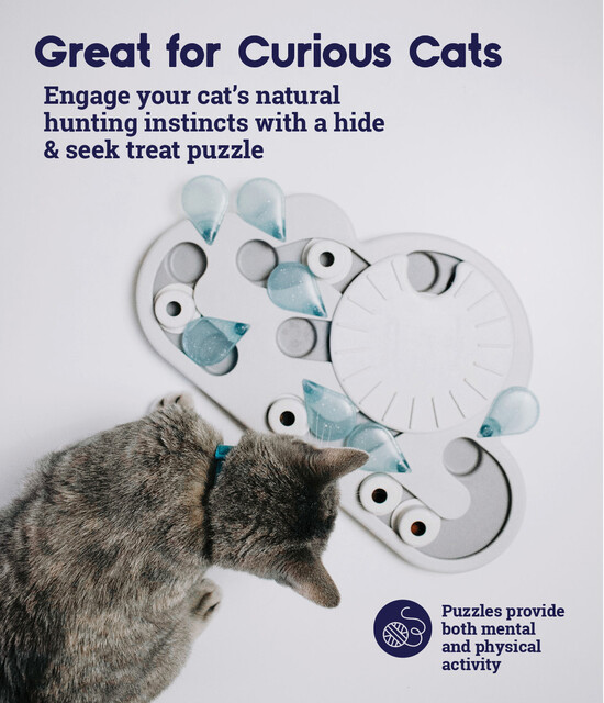Outward Hound Rainy Day Puzzle & Play Cat Game, White