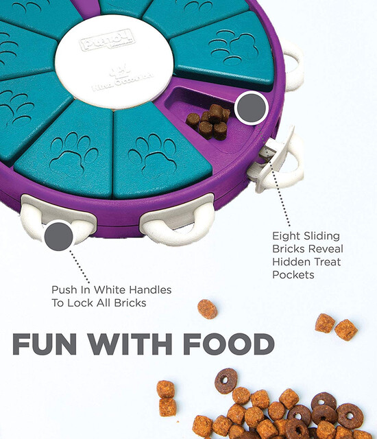 Outward Hound Dog Twister Interactive Treat Puzzle Dog Toy, Purple