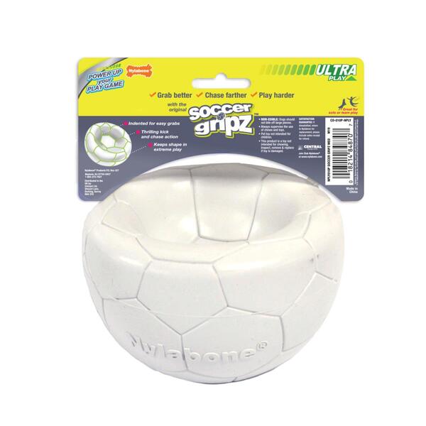 Nylabone Power Play Gripz Dog Soccer Ball Toy