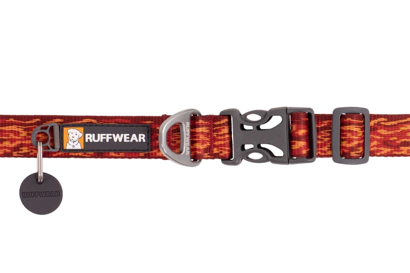 Nuevo-RuffWear Flat Out Dog Collar - Ember Distortion