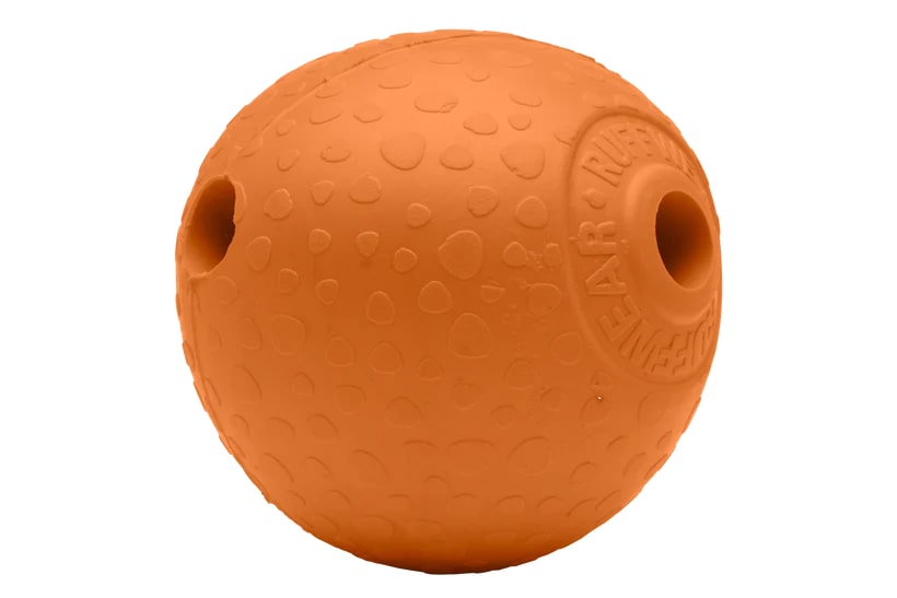 Nuevo-RuffWear Huckama Rubber Throw Toy - Campfire Orange