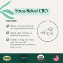 Pet Releaf Stress Releaf Peanut Butter CBD Edibites, USDA Organic Calming Chews, Travel Size For All Dogs - 3MG / 30MG CBD