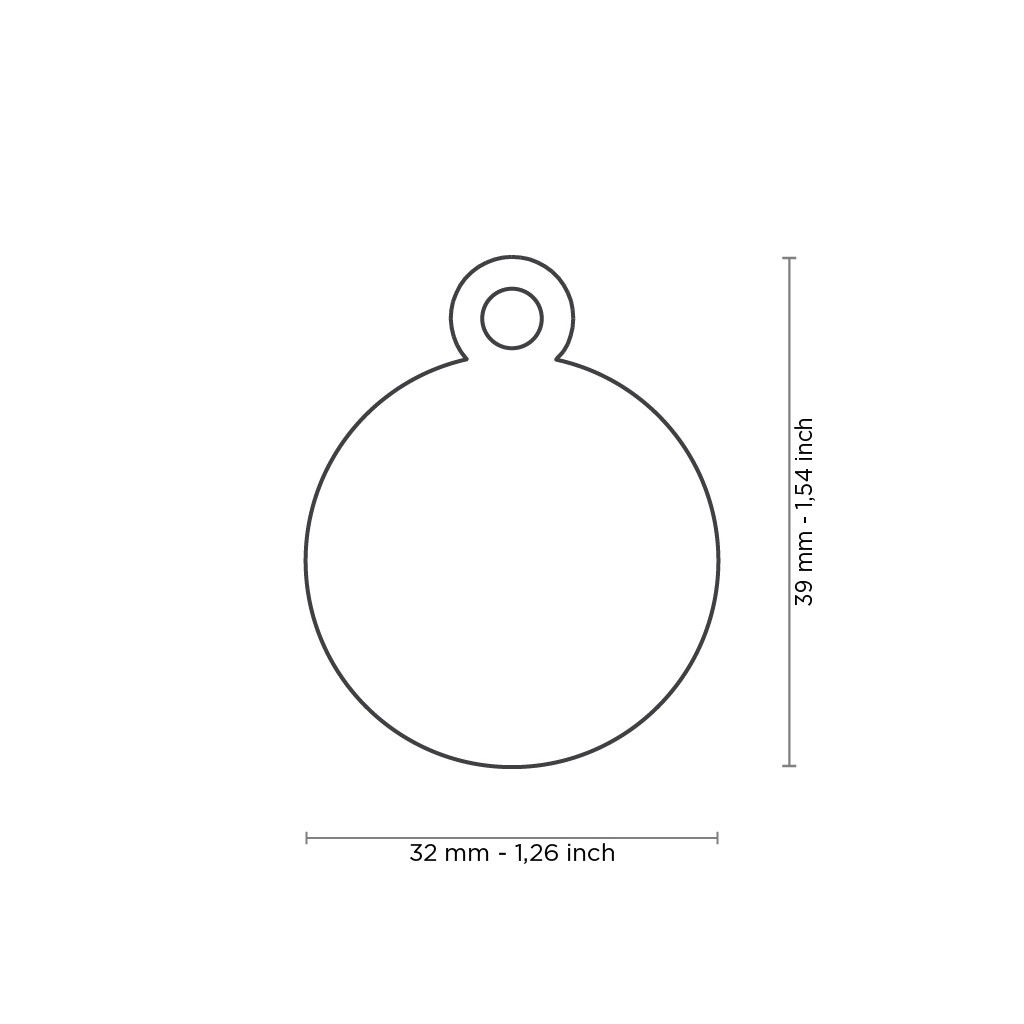 Nuevo-Myfamily Placa Colección Basic Círculo Aluminio L