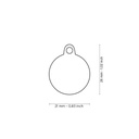Nuevo-Myfamily Placa Glam Hueso Círculo Con Brillantes
