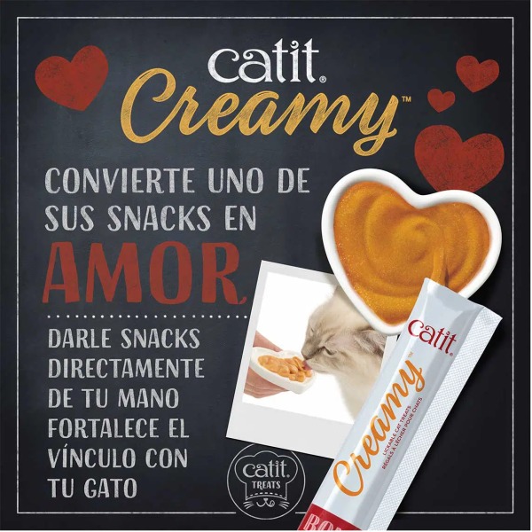 Catit Snacks Para Gatos Creamy – 4 Tubos 10Gr