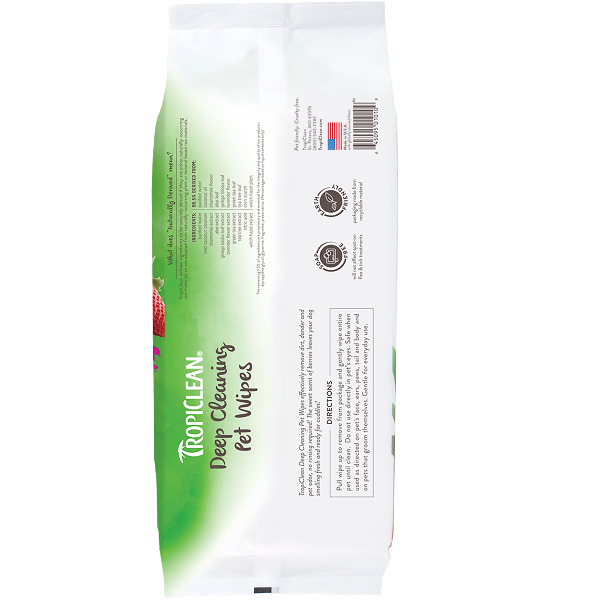 Tropiclean Deep Cleaning Deodorizing Pet Wipes
