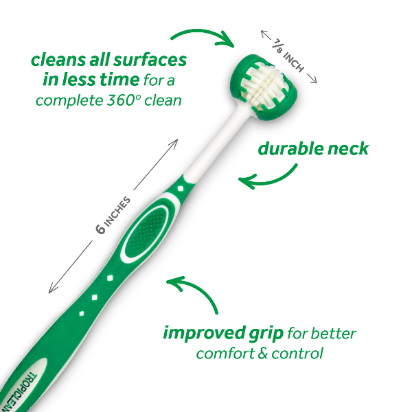 Tropiclean Tripleflex Toothbrush For Small & Medium Dogs