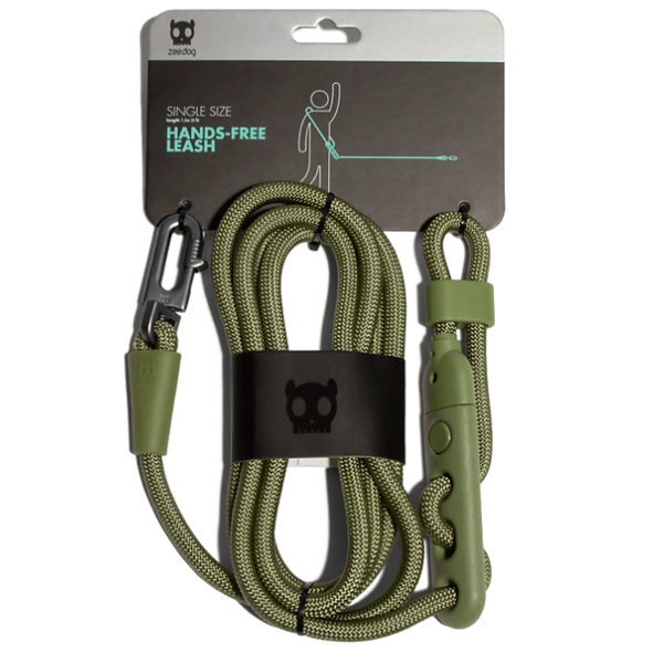 Zeedog Hands-Free Leashes - Army Green