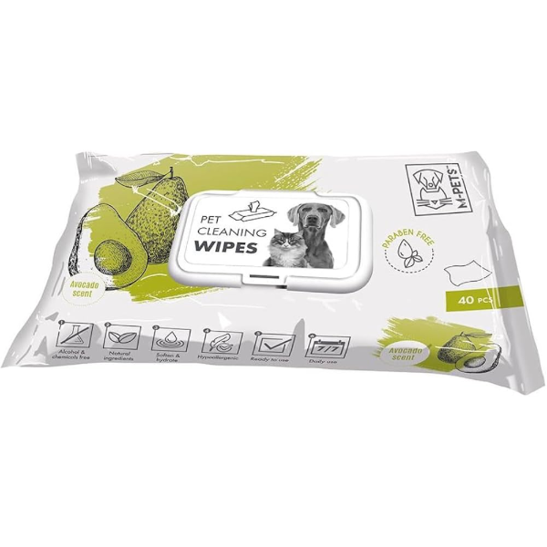 M-Pets Pet Cleaning Wipes Aguacate 40pc