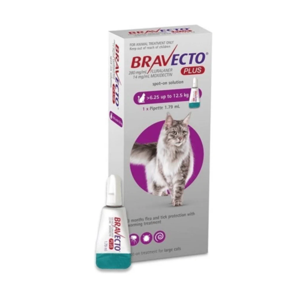 Bravecto Gato Plus 500 Mg (6.25Kg a 12.5Kg)