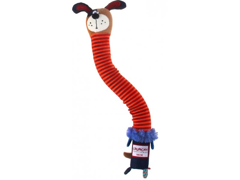 Gigwi Crunchy Neck Plush Friendz Dog-S With Bone & Squeaker