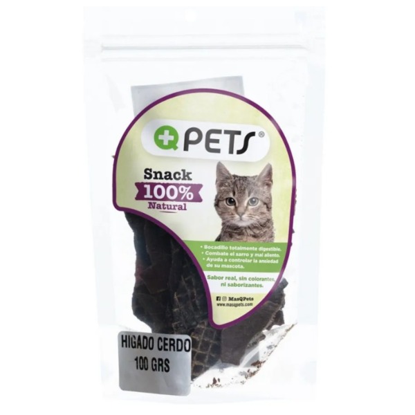 +Qpets Hígado Cerdo Gato 100Gr