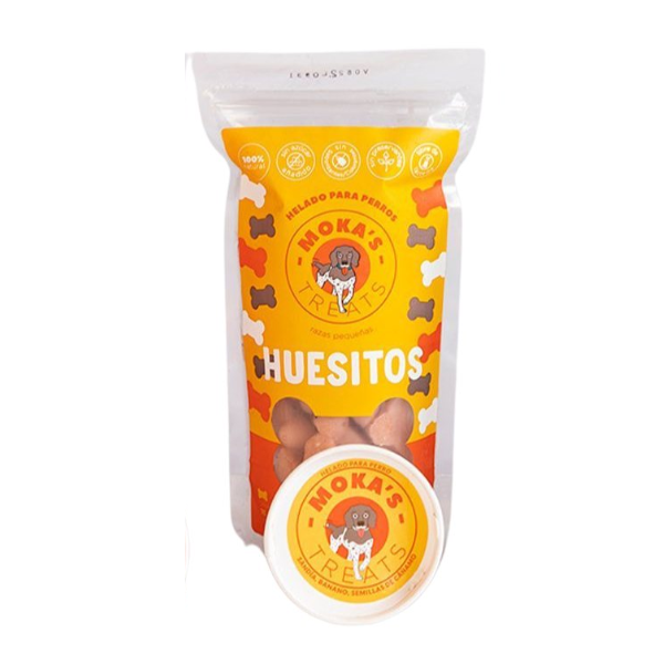 Moka's Treats Huesitos Sandía, Banano y Semillas de Cañamo 245g