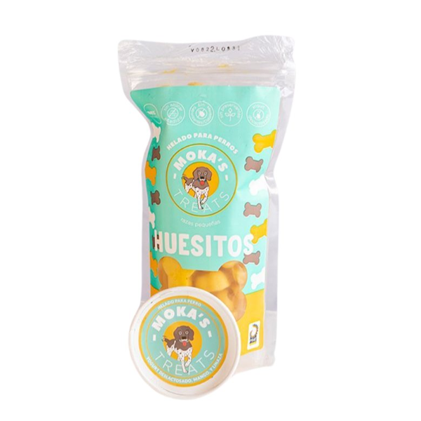 Moka's Treats Huesitos Yogurt Deslactosado, Mango y Linaza 245g