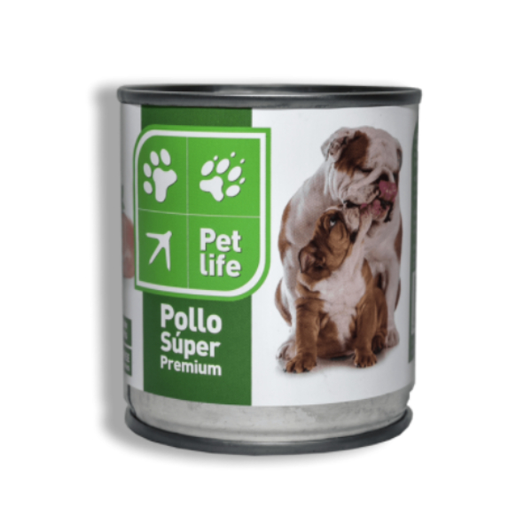 Petlife -Lata Pollo en Agua Para Perro Super Premium Petlife 220g