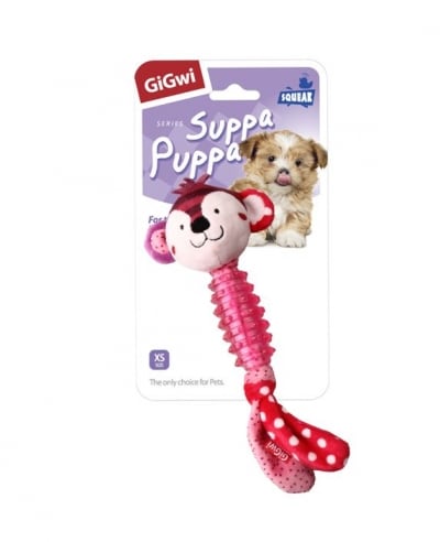 Gigwi Suppa Puppa Monkey S Size Squeaker Inside Plush