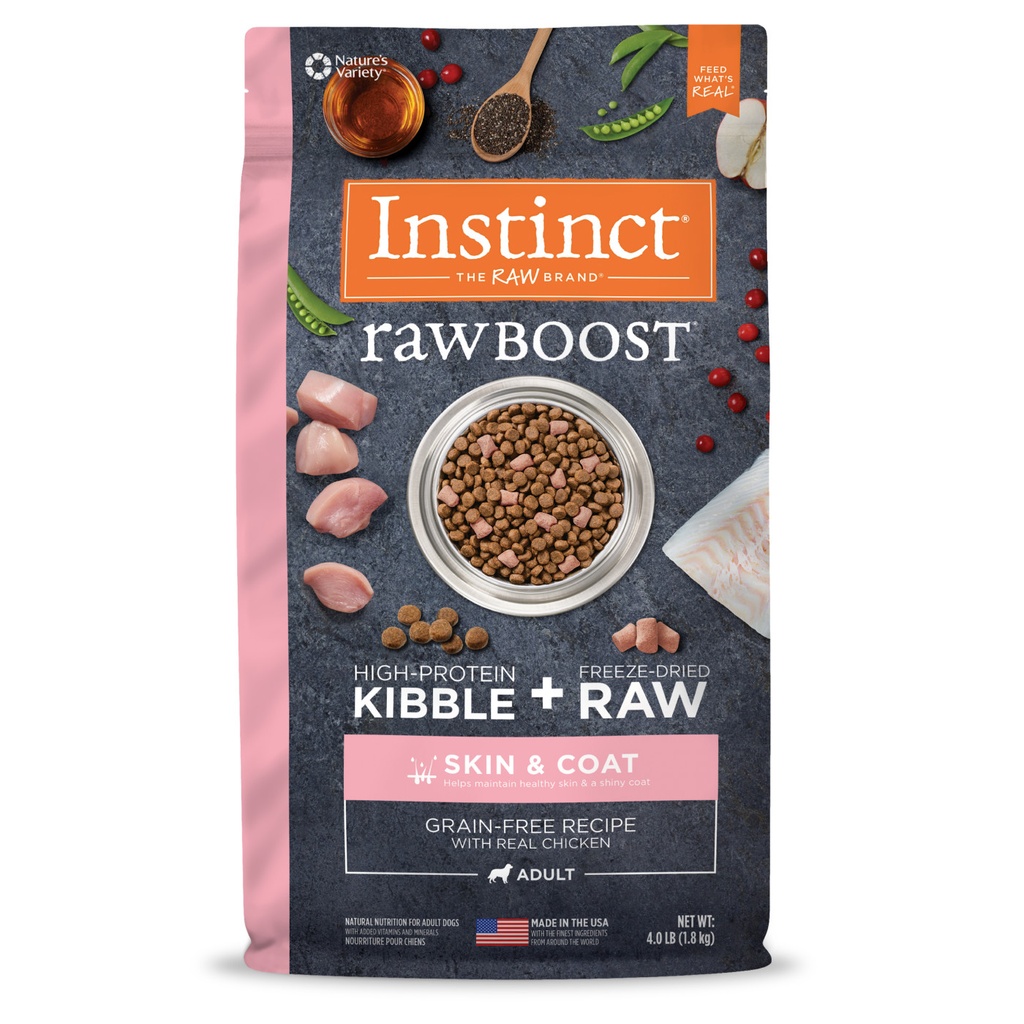 Instinct Dog Food Raw Boost Real Chicken Recipe Skin & Coat Health