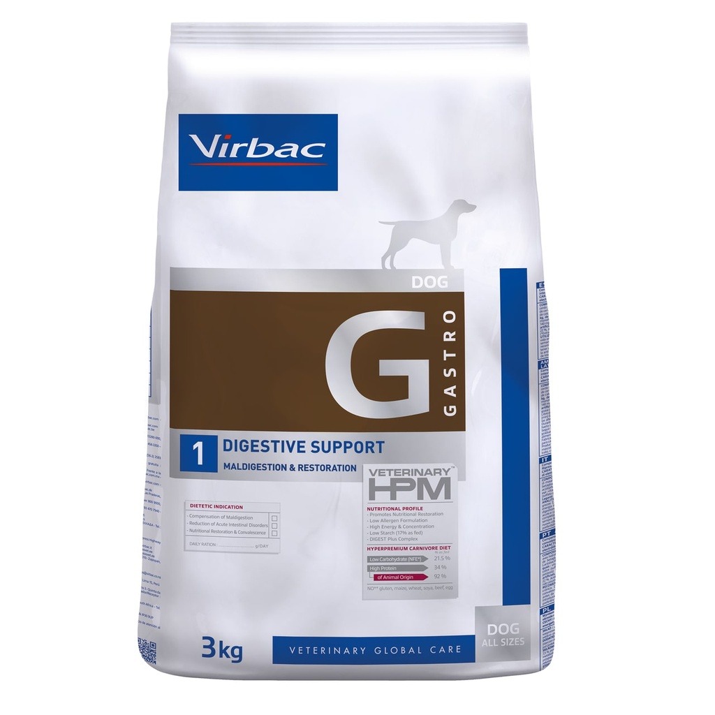 Virbac Veterinary Hpm Gastro - G1 Digestive Support Dog