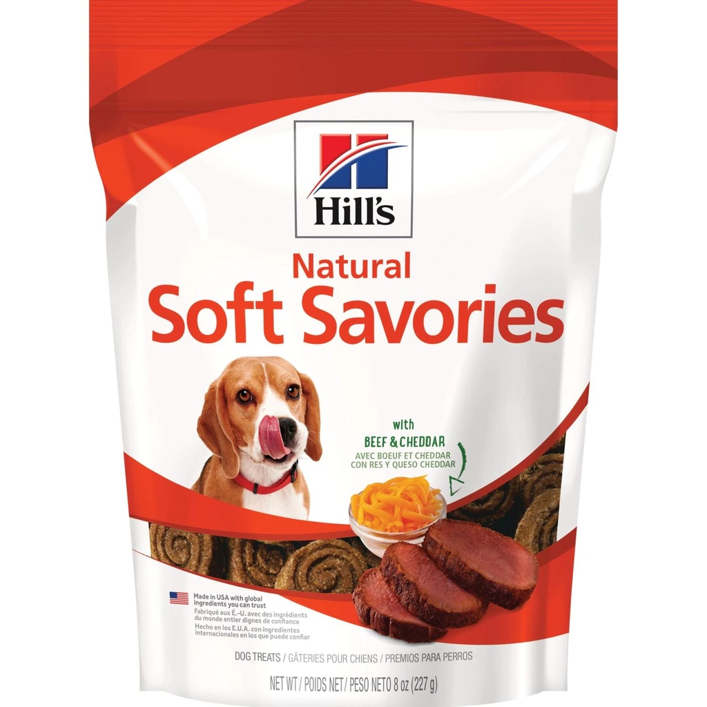Hill´s Natural Soft Savories Beef & Cheddar Dog Treats 227 Gr