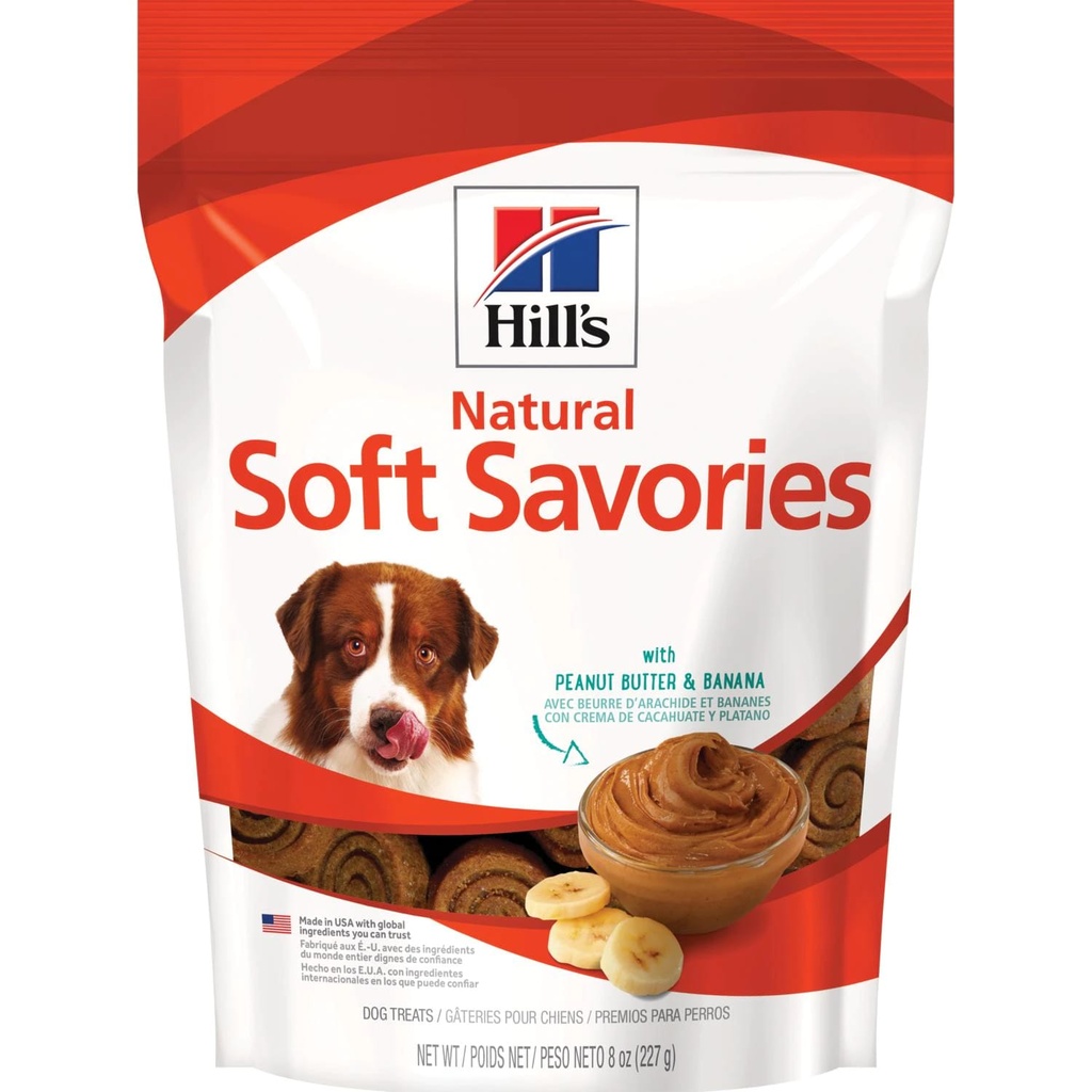 Hill´s Natural Soft Savories Peanut Butter & Banana Dog Treats 250 Gr