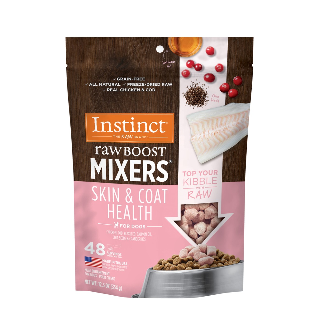 Instinct Dog Food Raw Boost Mixers Skin & Coat Health 156G