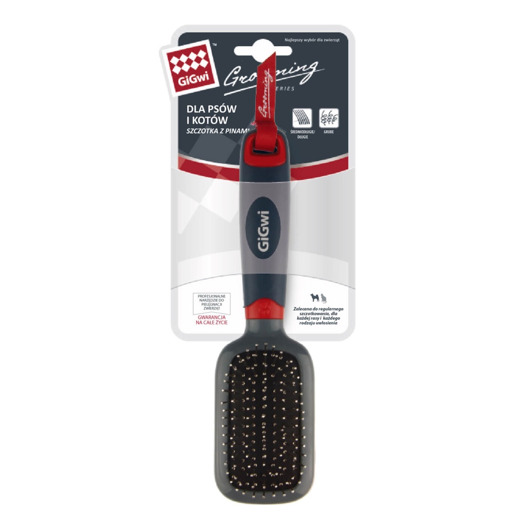Gigwi Massage Pin Brush For Dogs And Cats