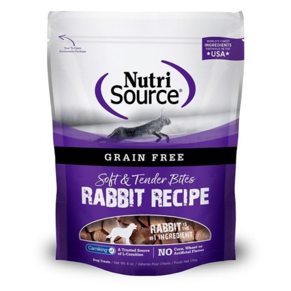 Nutrisource Grain Free Rabbit Bites Treats 179G