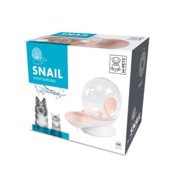 M-Pets Dispensador Agua Snail 2800ml - Rosado