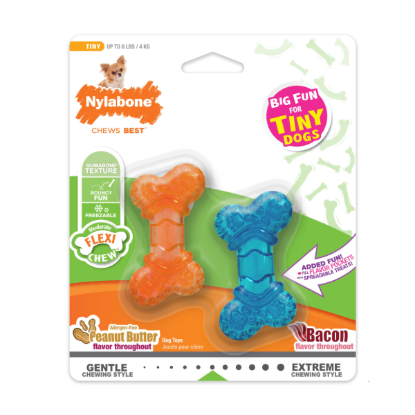 Nylabone - Hueso 2 Uds Mantequilla Mani 4Kg