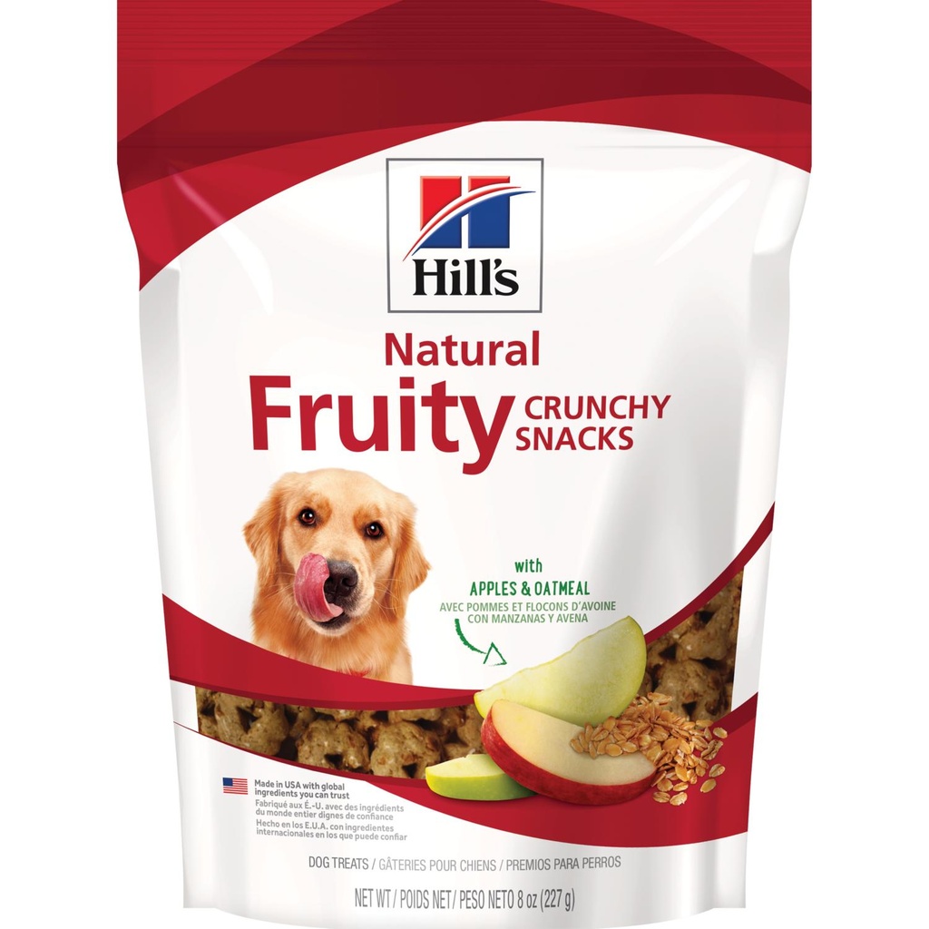 Hill´s Natural Fruity Crunchy Snacks With Apples & Oatmeal Dog Treats 227G